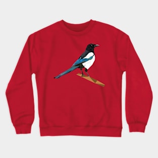 Magpie Low Poly Art Crewneck Sweatshirt